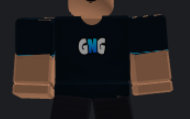 Black shirt with GNG chest logo
